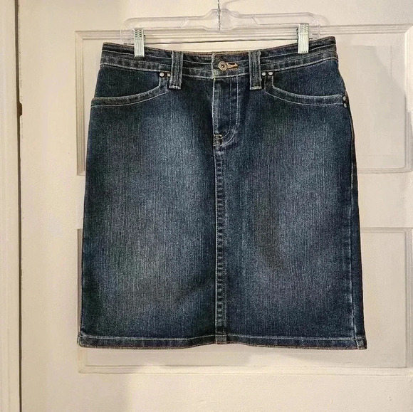 Vintage Tommy Hilfiger Knee-Length Denim Skirt Size 6 - Picture 1 of 5